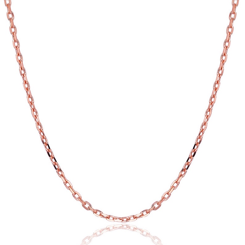 Kalung Rantai Salib Bahan Stainless Steel Lapis Silver Rose Gold Ukuran 18 Inci Untuk Wanita