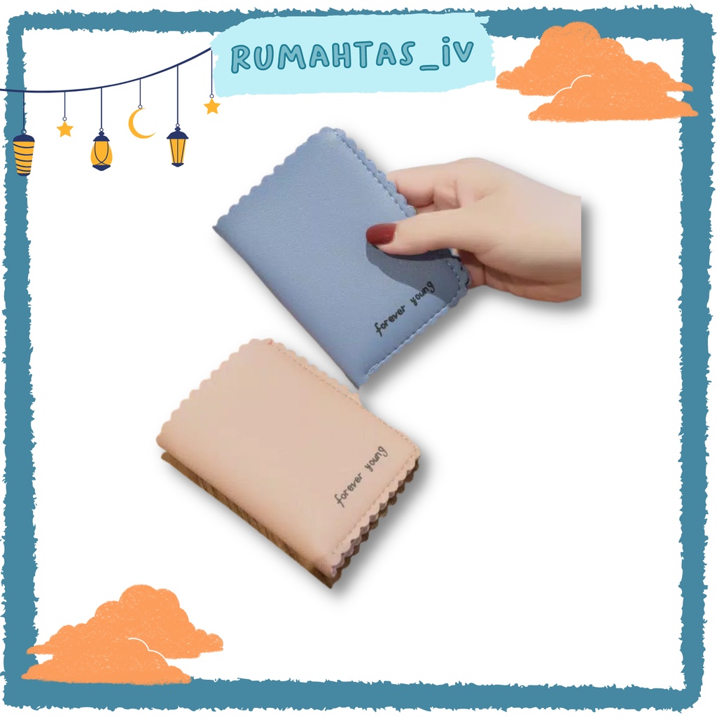 TGS - DOMPET MINI FOREVER YOUNG RENDA/ DOMPET LIPAT WANITA LUCU  POLOS MURAH-4