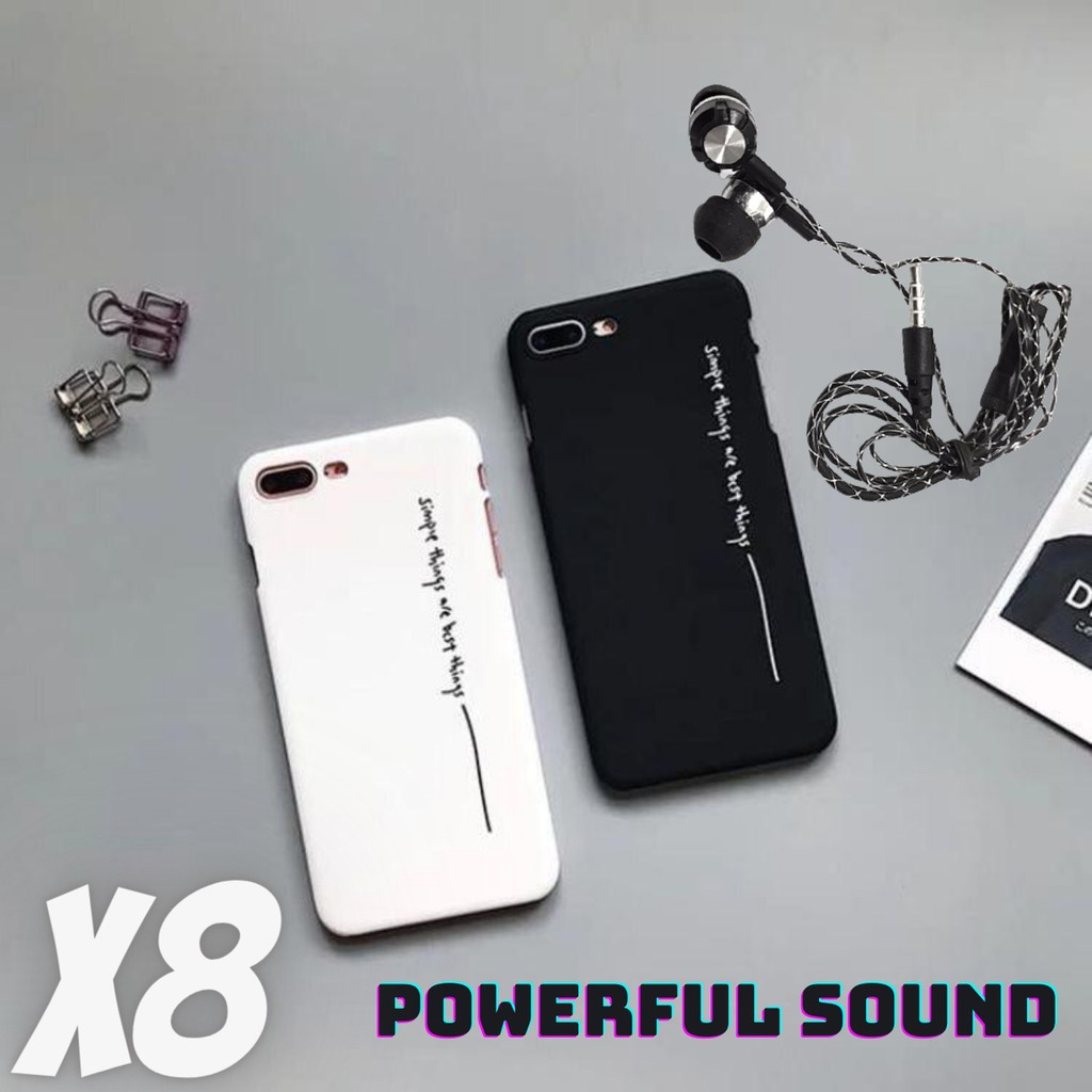 Powerful sound earphone headset handsfree X8