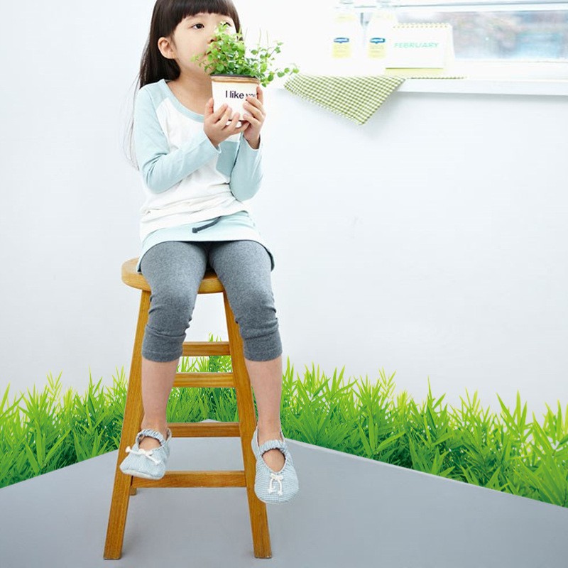 RELIZA WALL STICKER RUMPUT HIJAU GREEN GRASS GARDEN STIKER DINDING SK7016