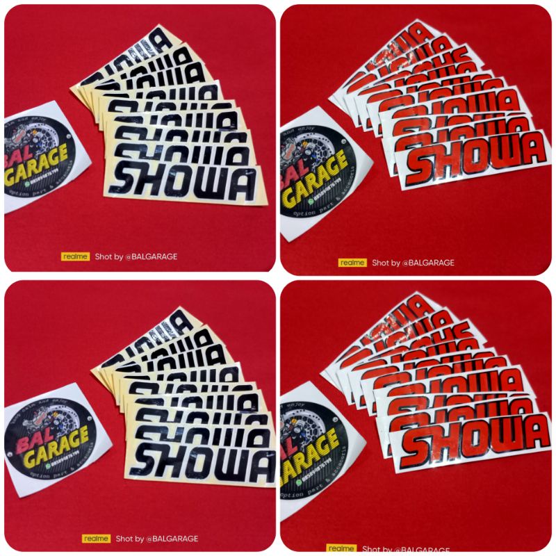 stiker shock Showa cutting