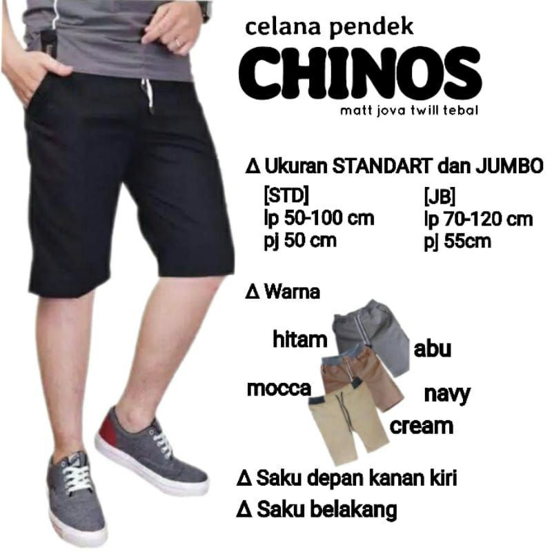 [Fashion Pria] Celana Pendek CHINO POLOS murah | trendy | kekinian | terlaris