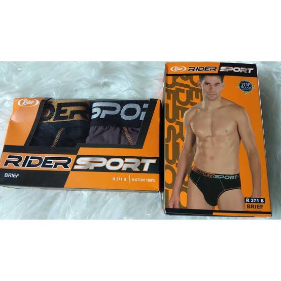 1 Box 2 Pcs Celana Dalam Rider Sport R 371 B - Celana Dalam Pria Dewasa