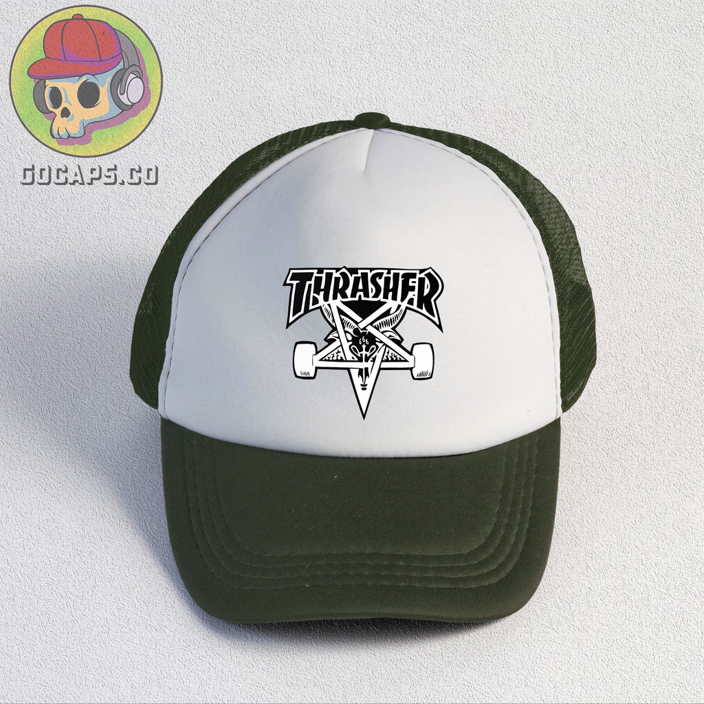 Trasher | Trucker Hat | Topi Pria | Trucker | Baseball | Brand | Topi Jaring | Gocaps