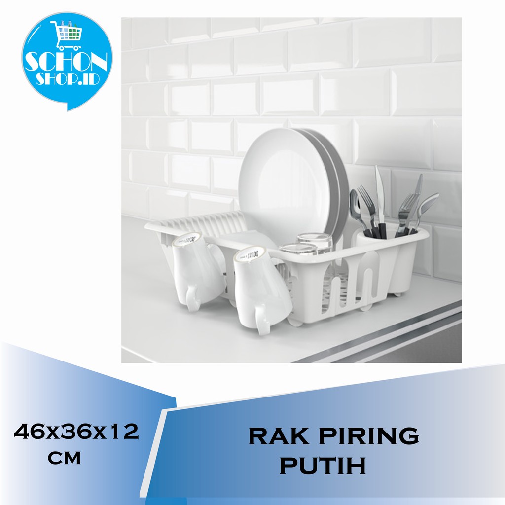 Rak Piring Plastik / Tempat Pengering Cuci Piring Gelas Sendok