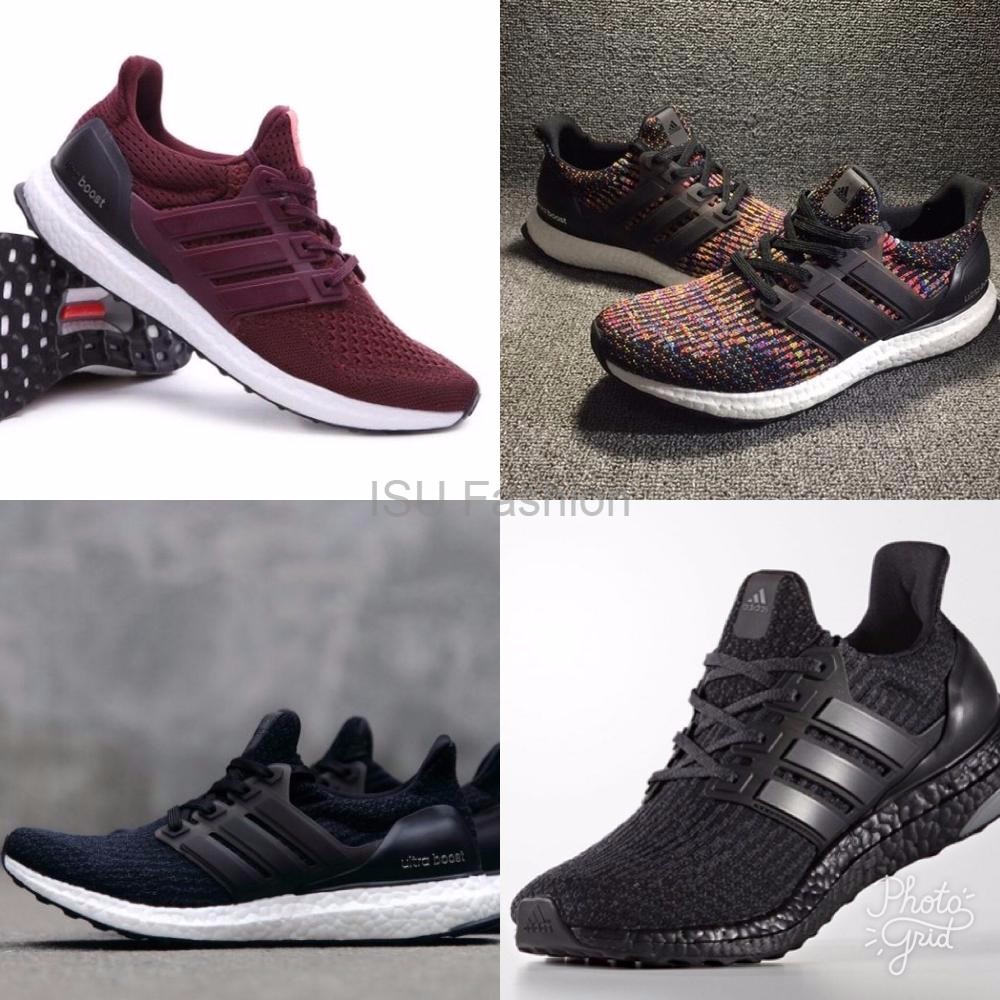 Sneakers Adidas UltraBoost Sepatu Running Premium Mirip ori mirror kw super 3 0 maroon red multicol
