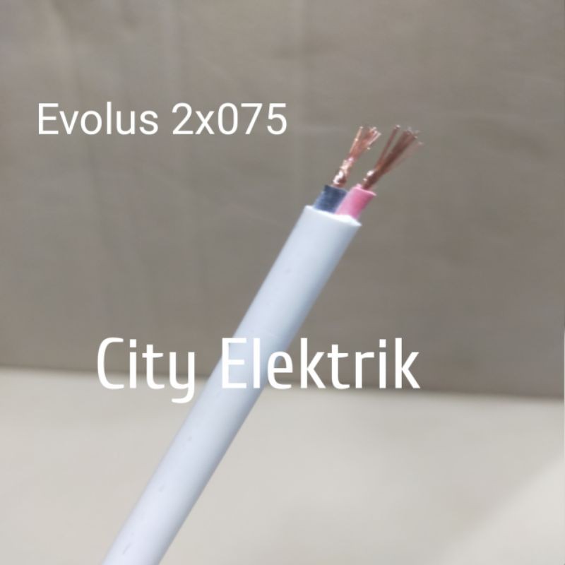 Kabel Listrik Serabut tebal Hyo Evolus 2X075 Meteran