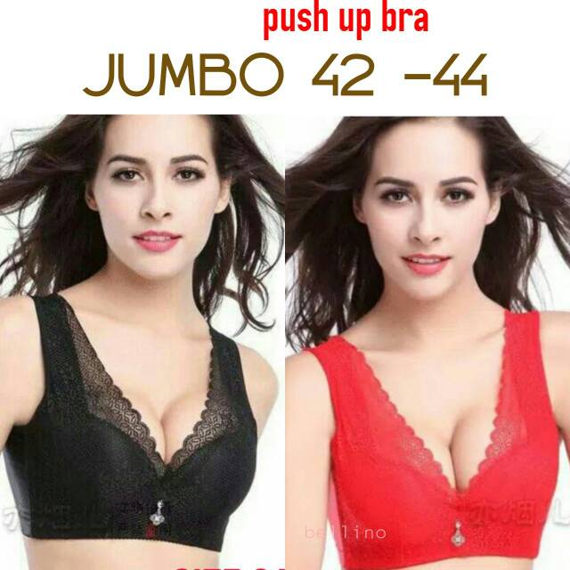 Bh Penekan Lemak Jumbo  42 44 Push Up Bra Kawat Busa Tipis 8117