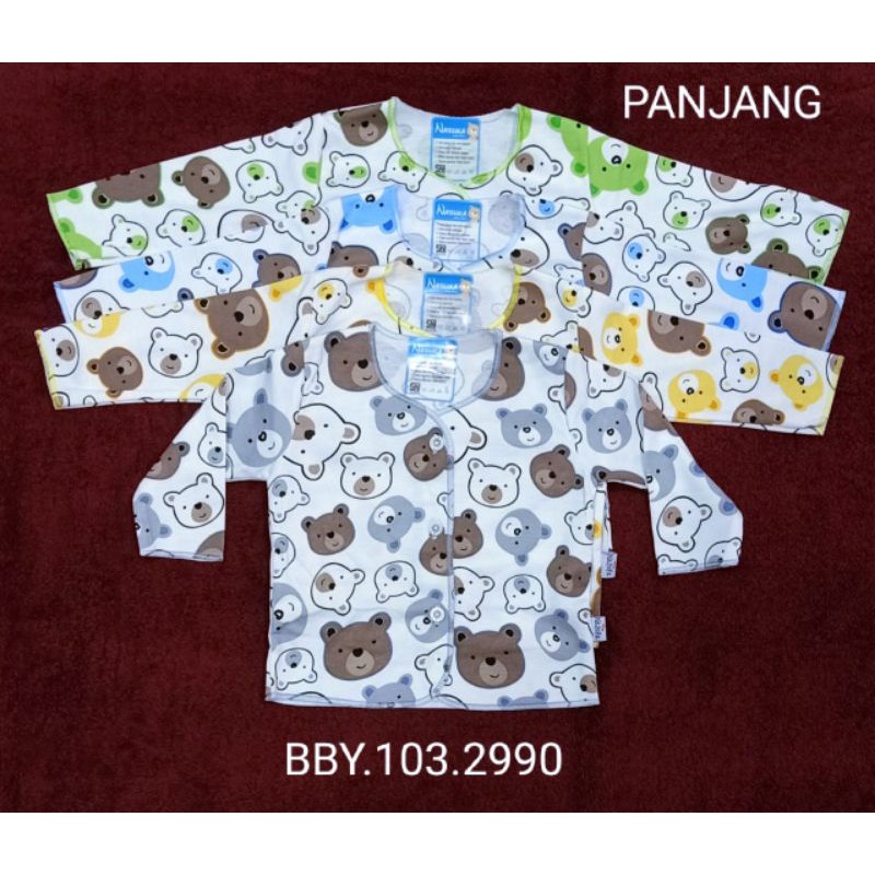 Baju bayi 0-3bln HALUS NASUKA ISI 4PCS/Baju bayi new born-Baju panjang