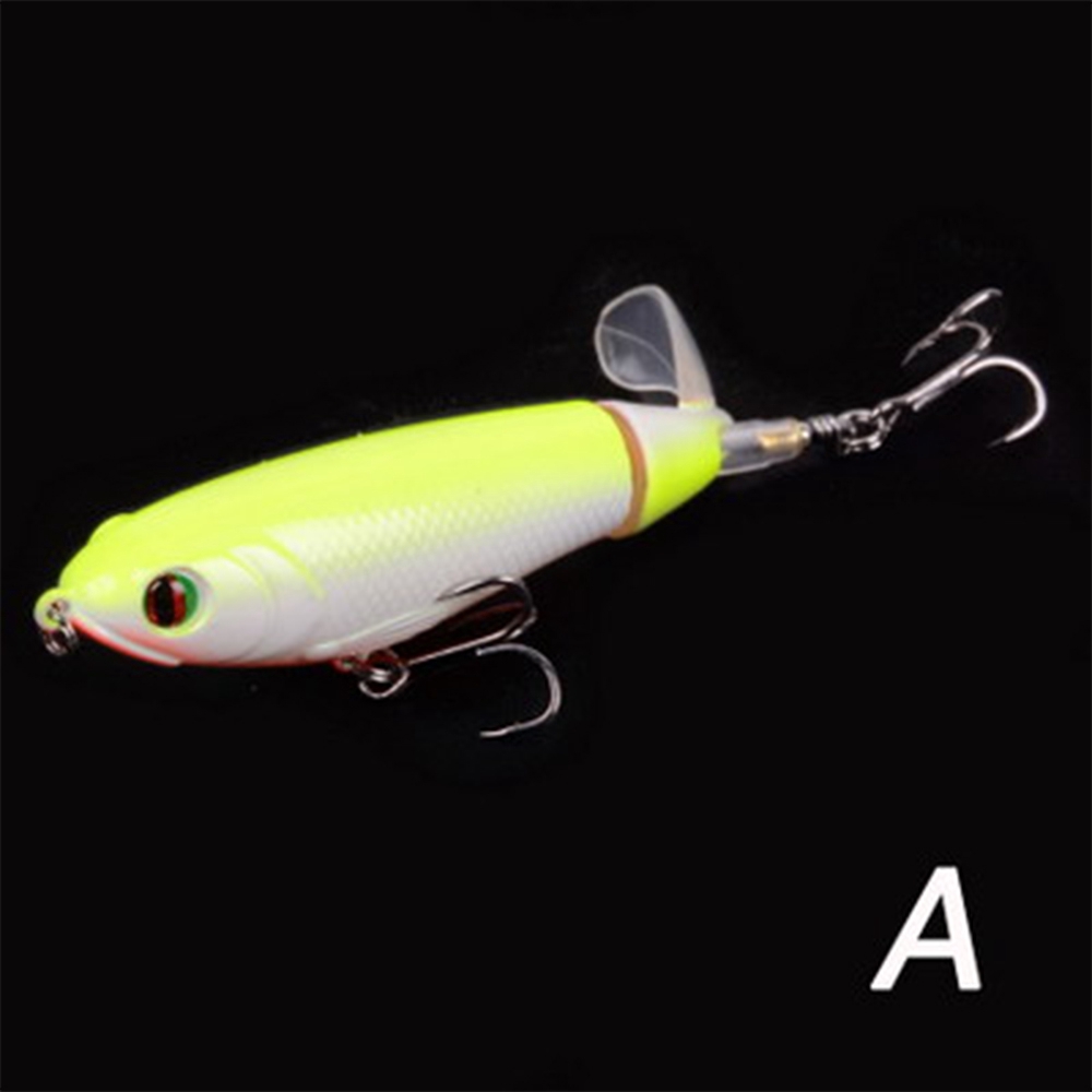 Bass Topwater 2 Segment propeller Soft Rotating Tail Fishing Lure