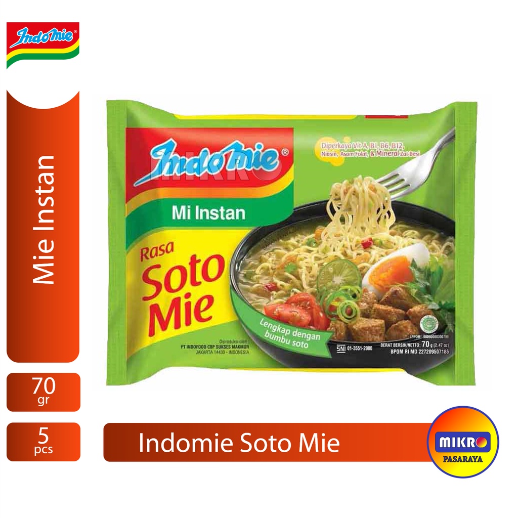 

Indomie Soto Mie Instan Mi kuah [70 gr x 5 pcs]