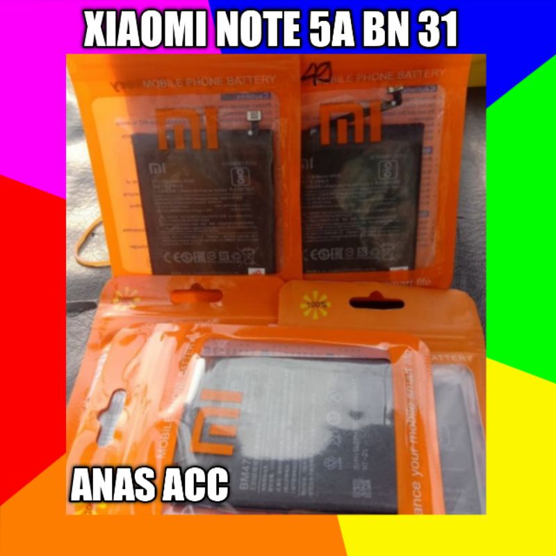 Battry / Baterai Tanam Xiaomi Redmi Note 5a BN 31