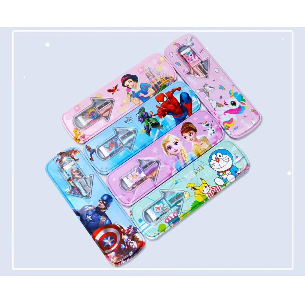 

KOTAK PENSIL KALENG ada ISI model PANAH/PENCIL CASE