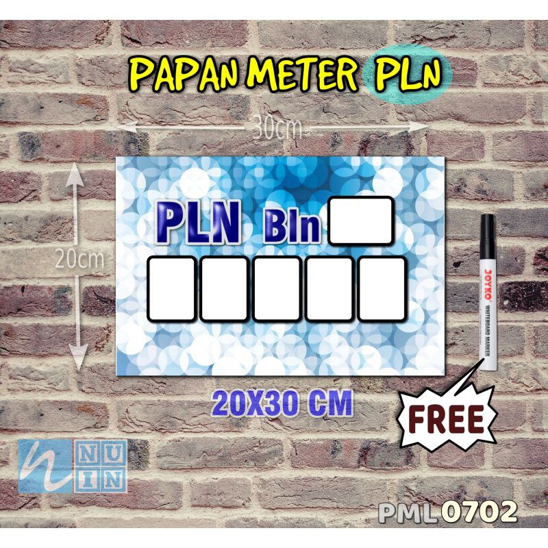 

Nuin Papan Meter Listrik PLN PAM motif Unik - Pastel 02