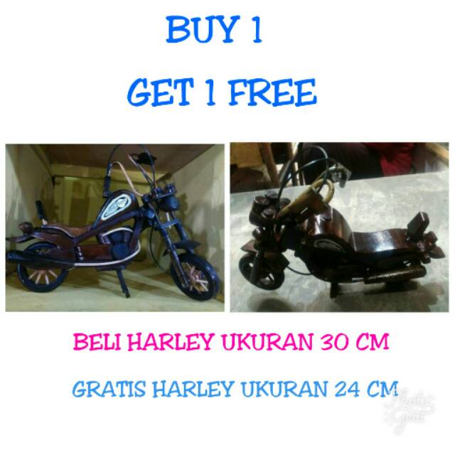 PROMO! BELI 1 GRATIS 1 - BELI MOTOR HARLEY UKURAN 30 CM GRATIS UKURAN 24 CM - PAJANGAN DAN HIASAN