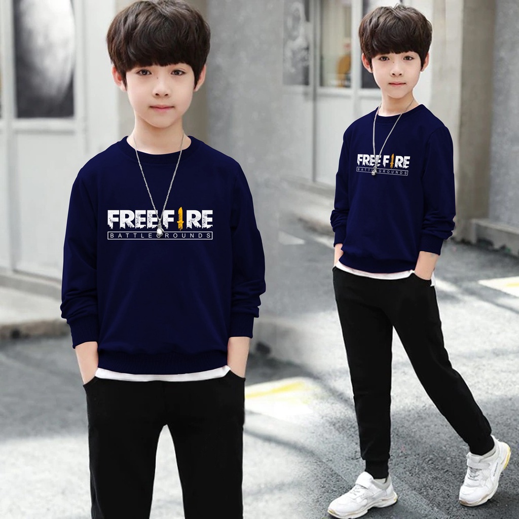 Switer Freefire Gaming / Sweater Anak Laki-laki /  Sweeter Gaming Bahan Babyterry / FLAVA_STORE