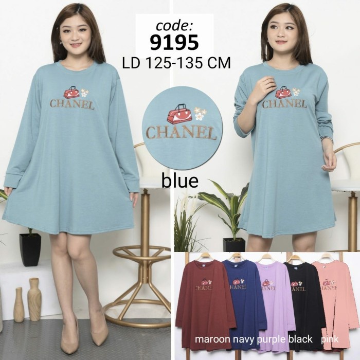 Tunik Wanita atasan kaos jumbo wanita bigsiz ungu lilac C0T3 Casual Terbaru 2022 Murah Baju Tunik Te