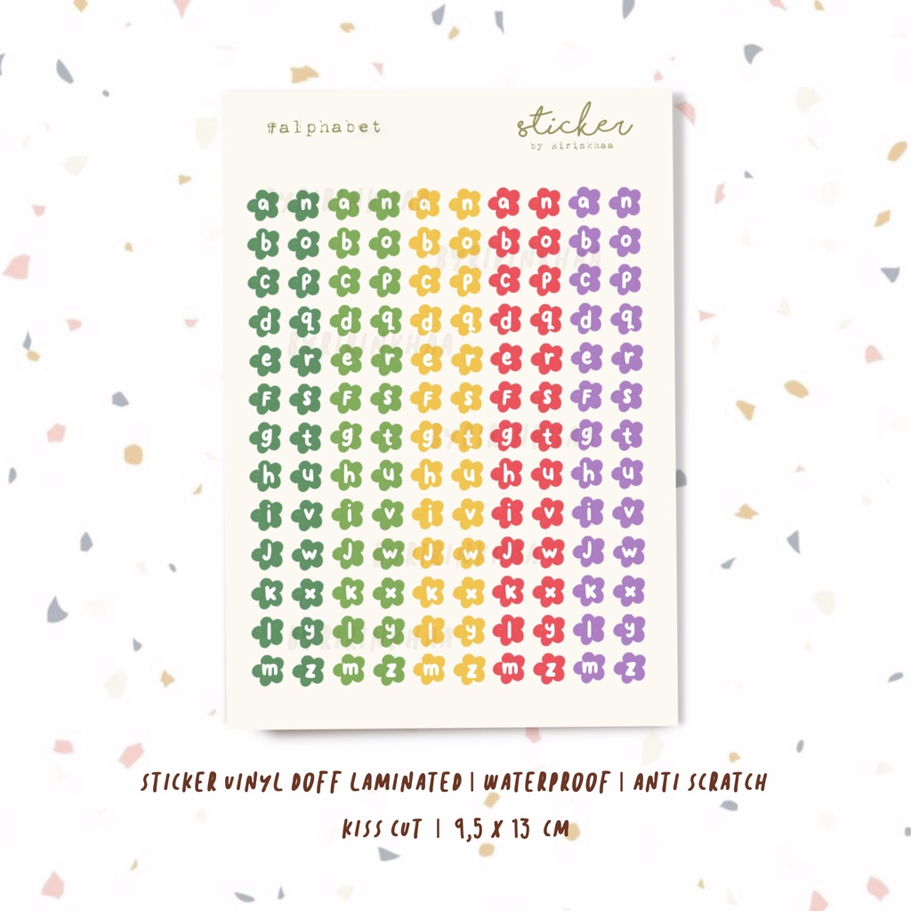

Byririnkhaa Alphabet Sticker (Waterproof)