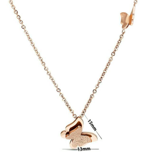 GG kalung Aksen Butterfly Titanium l#KL-128C