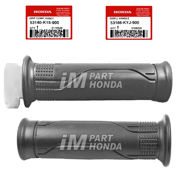 53140-K15-900 53166-KYJ-900 Hand Grip Karet Stang Kanan Kiri CB 150 X CB 150 R Old & LED Sonic 150 R