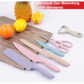 Pisau Set Dapur Tebal isi 6 Pcs Pisat Set Dapur