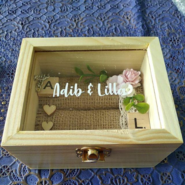Kotak Cincin Kayu . Kotak Mahar . Kotak Perhiasan . Kotak Seserahan . Kotak Cincin Kayu