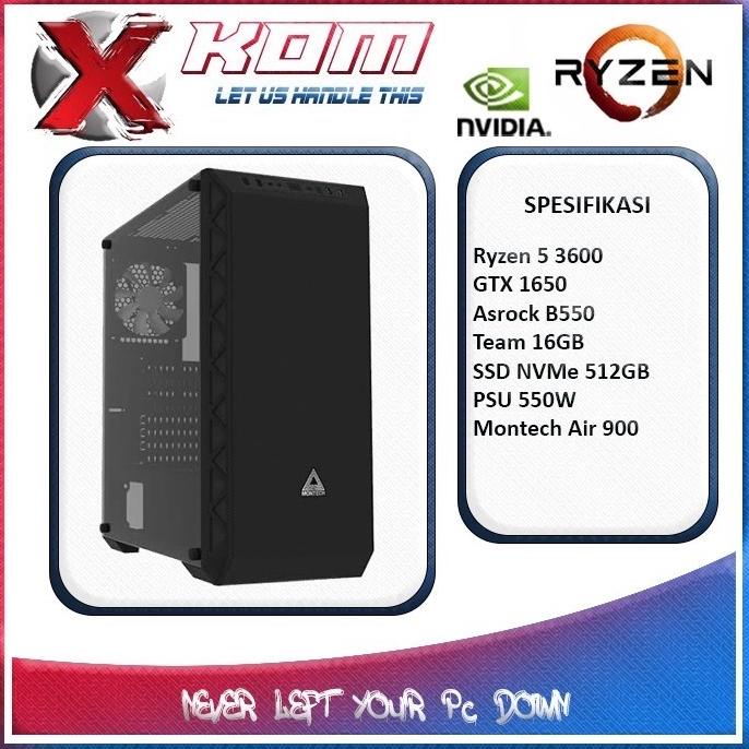 PC Gaming Komputer Rakitan PRO Ryzen 5 3600 GTX 1650