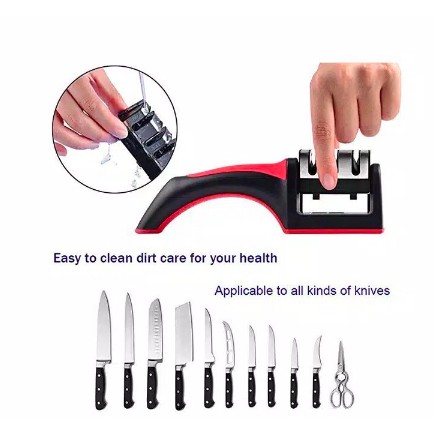 Pengasah Pisau Berkualitas Triple Head Alat Pengasah Pisau Knife Sharpener Swift Sharp High Quality