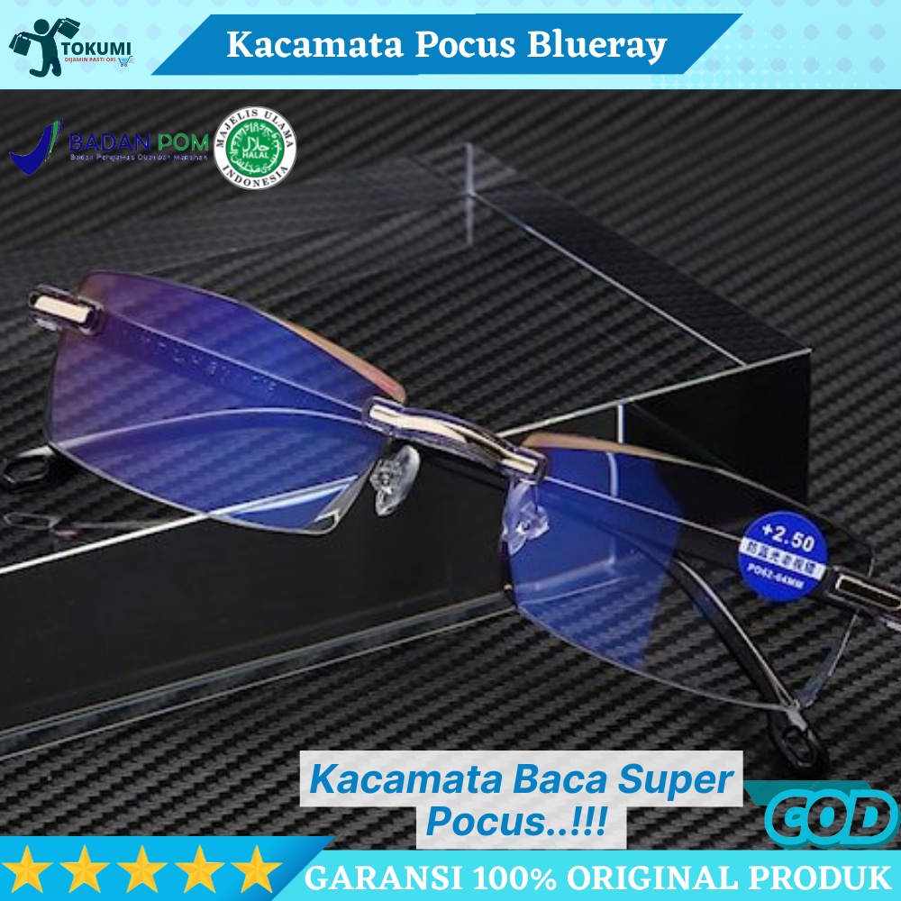 Kacamata Baca Lensa Blueray Auto Super Focus Fokus Otomatis Plus Minus Anti Radiasi Photocromic Orig