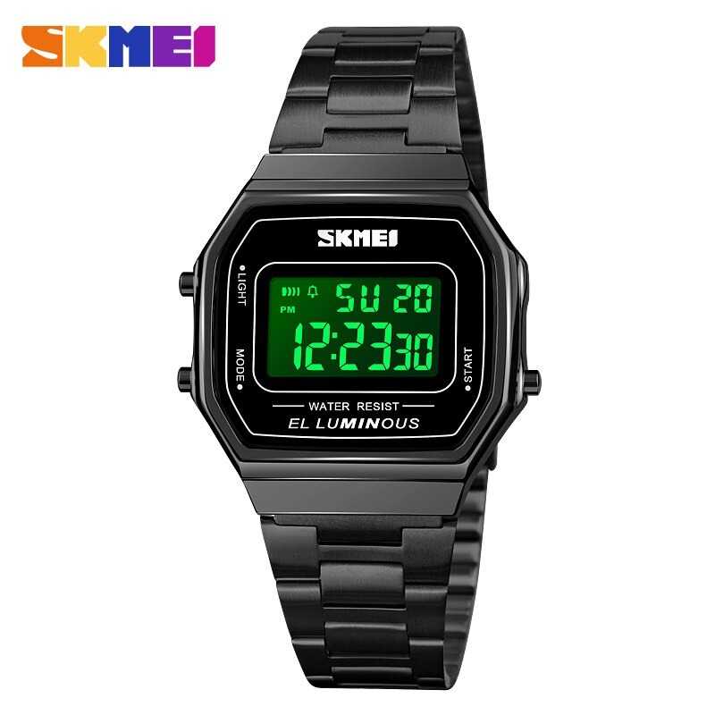 Jam Tangan Pria Digital Stainless Original SKMEI DG1647 Silver-1