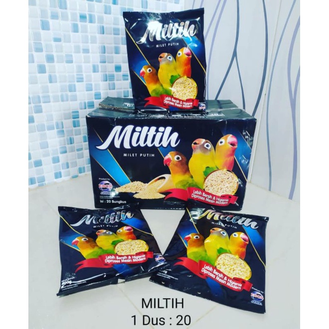 [PURWODADI] Miltih 400 gram / Pakan burung lovebird / Milet putih / Miltih lovebird / MILTIH