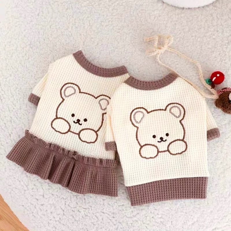 Brown Bear Top for Cat Dog Baju Anjing Kucing Lucu