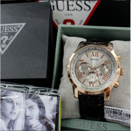 Jam Tangan Pria G*UESS LEATHER W0380G4 [ORIGINAL]