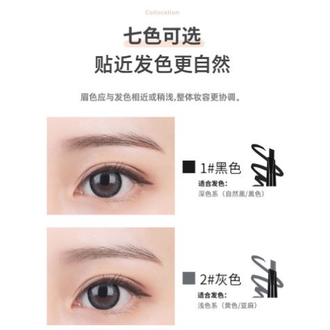 BISA COD Lameila Pensil Alis 7 Warna Eyebrow 2in1 Double Head Dawing Waterproff/Eyebrow Remaja/Eyebrow Murah