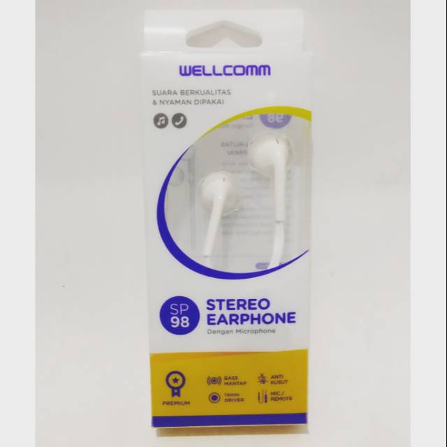 Headset welcome stereo earphone sp 98
