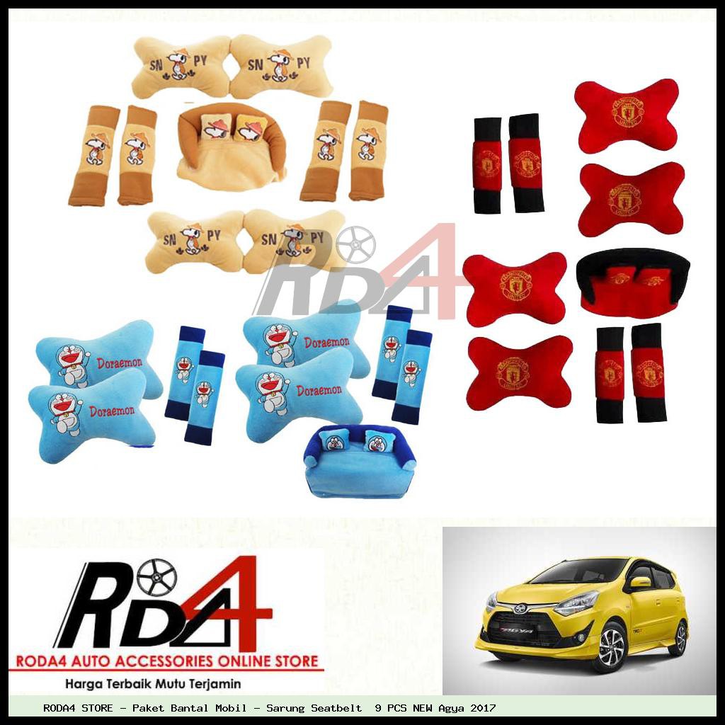 Paket Bantal Mobil - Sarung Seatbelt  9 PCS NEW Agya 2017