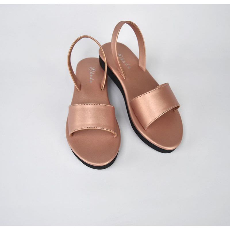 SANDAL SLOP TALI NEW CANDICE BY. OKADA SANDAL [SANDAL CEWEK]-Pink