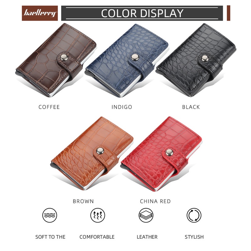 BAELLERRY K9132 Dompet Kartu Pria Bahan Kulit PU Leather Premium WATCHKITE WKOS