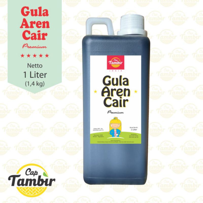 

Gula Aren Cair Asli 1 Liter (Nira Aren, Bukan Nira Kelapa) - 100% Arenga Palm Sugar - Cap Tambir