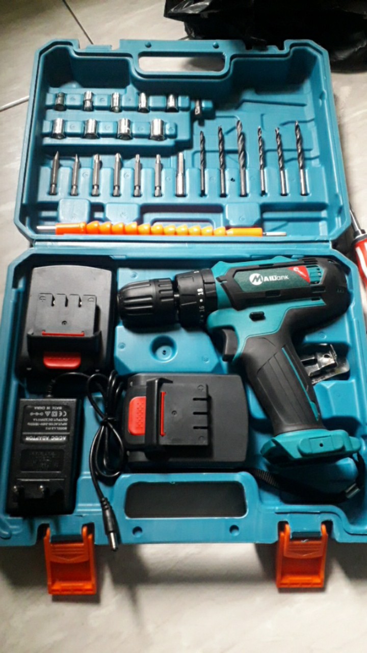 New Mailtank Sh190 Mesin Bor Cordless Charger Koper 2 Baterai 32v Full Set