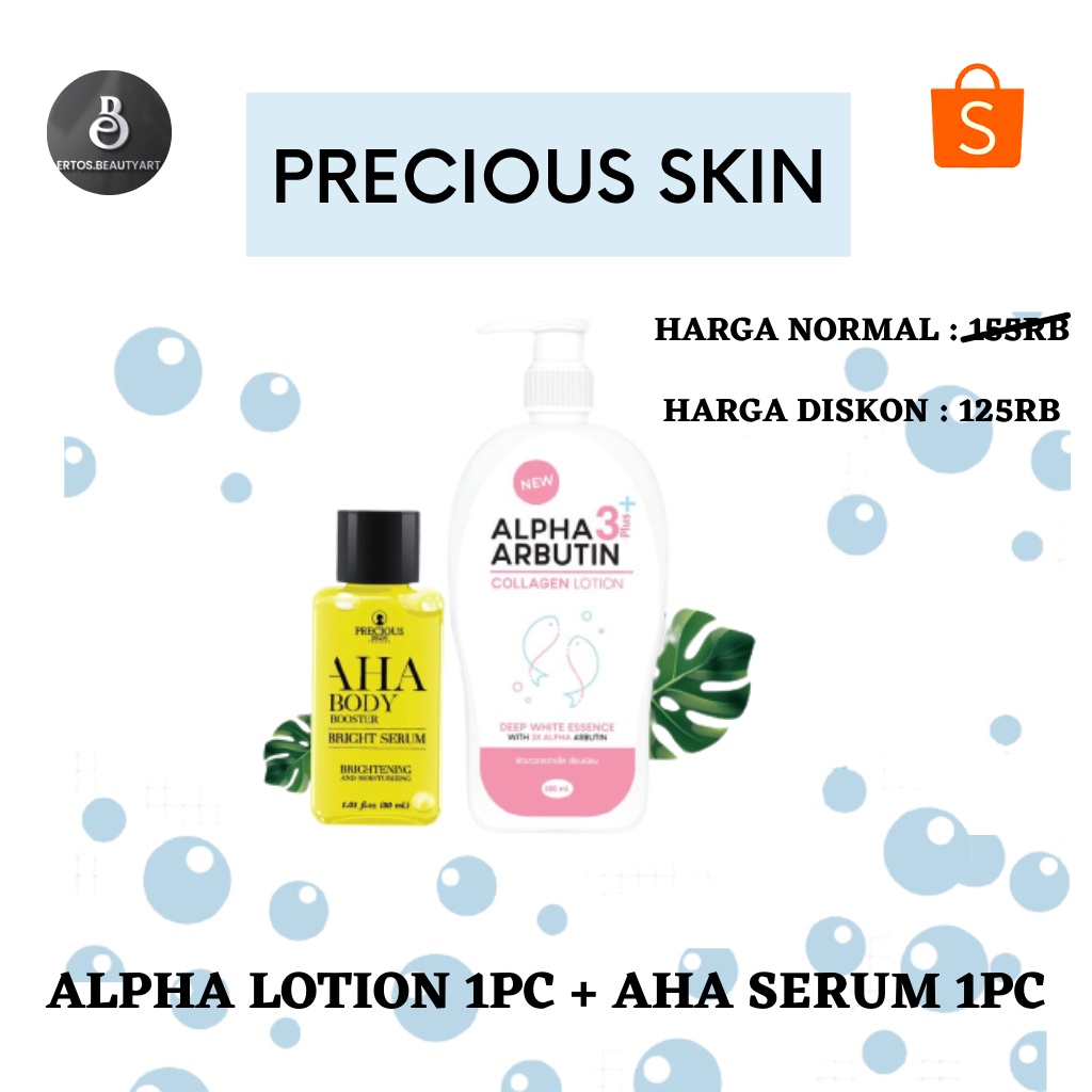 Jual Precious Skin Alpha Arbutin Whitening Body Lotion + AHA Body