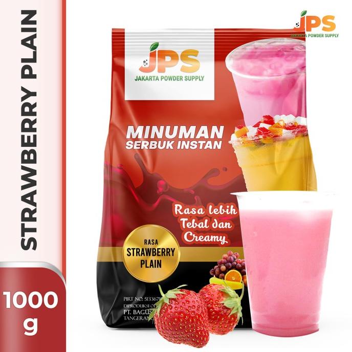 

Bubuk Minuman Strawberry Plain Powder JPS Tanpa Gula