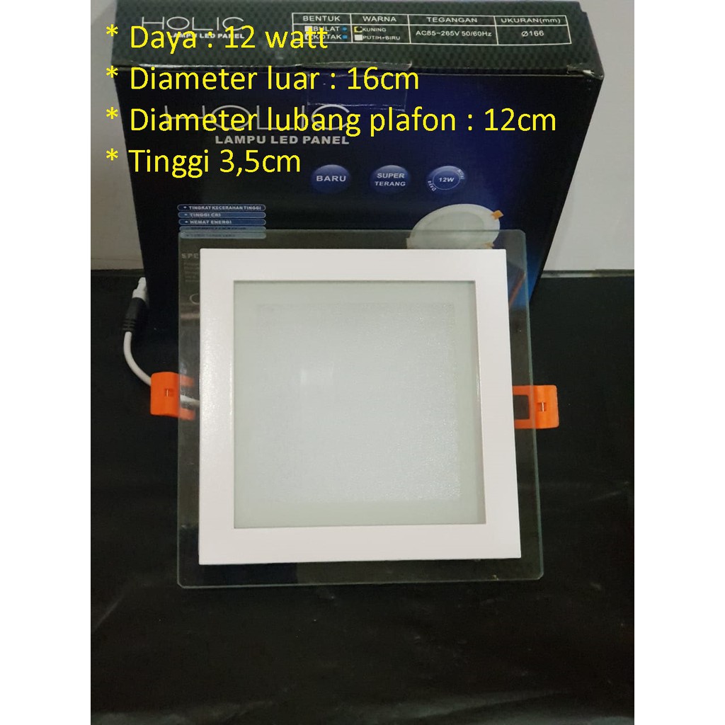 Jual Lampu Downlight Led Kotak Kaca Watt Hlc Mbd Shopee Indonesia