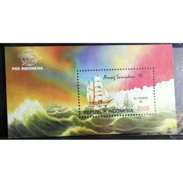 Souvenir Sheet Perangko Indonesia Arung Samudera Thn 1995