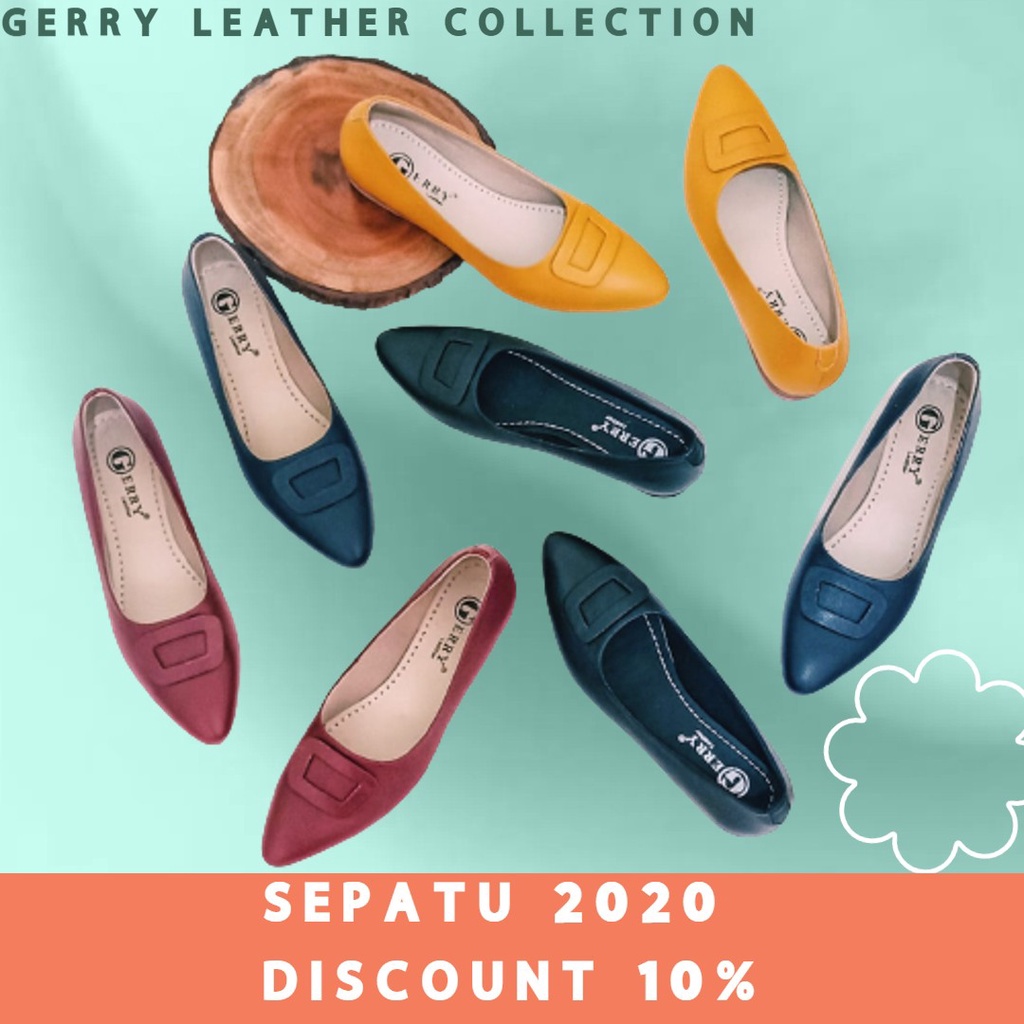 Sepatu Kulit Wanita Model 2020 Flat - Gerry Leather