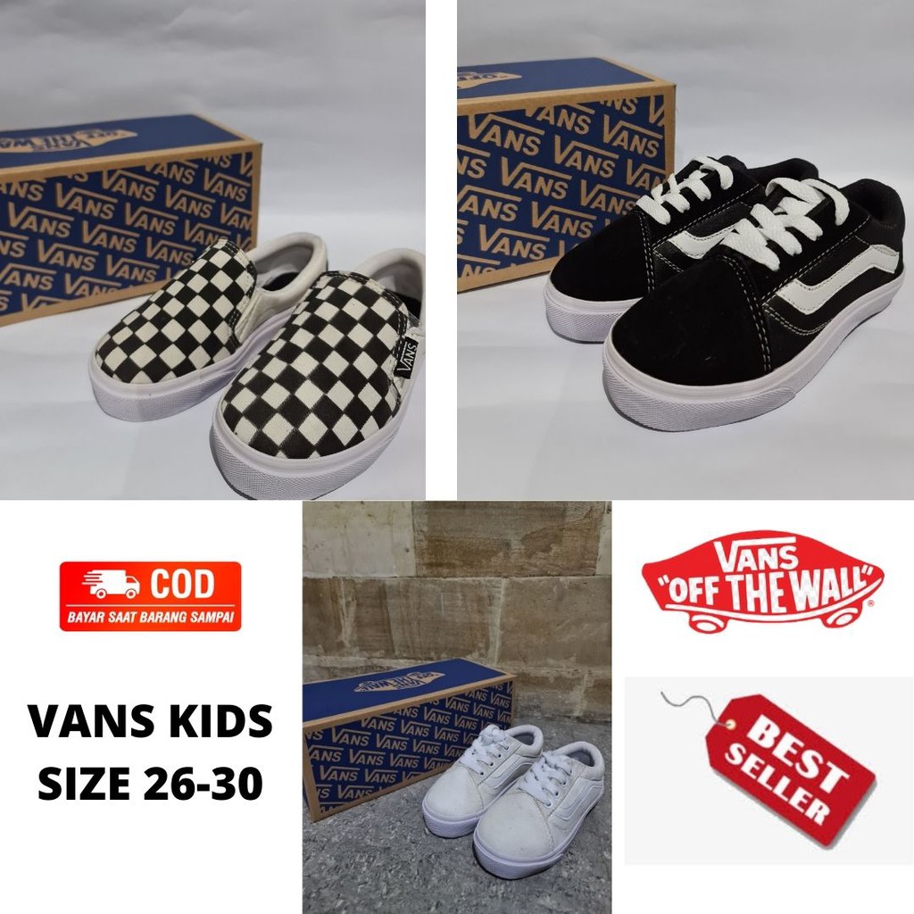 [BISA COD ] BAYAR DITEMPAT | VANS OLDSKOOL KIDS 100% LOKAL SIZE 26-30 SEPATU VANS ANAK LAKI-LAKI