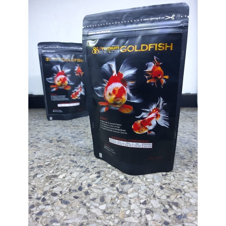 Pelet 88 Premium GOLDFISH SMALL - Makanan Ikan Koki Gold Fish 100gr