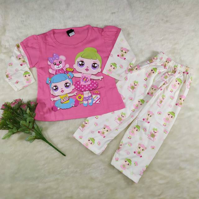 Ss#169 Piyama Za-ra Kids Size 1-3tahun / EXPORT Quality Baju Tidur Karakter Kaus