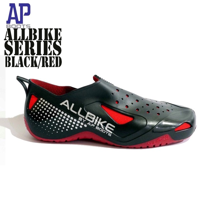 Ap Boots All Bike - Sepatu Berkendara Full Karet Tanpa Lem dan Jahitan Merah size 38 - 43