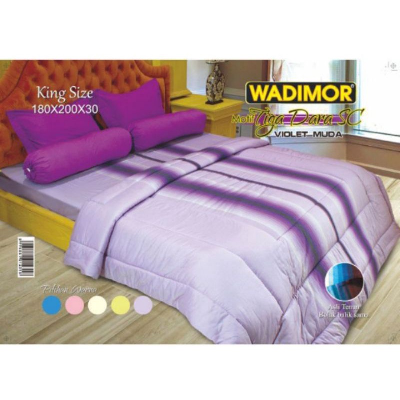 Sprei Wadimor Tenun Twill Berkualitas Tinggi King Size 180× 200×30